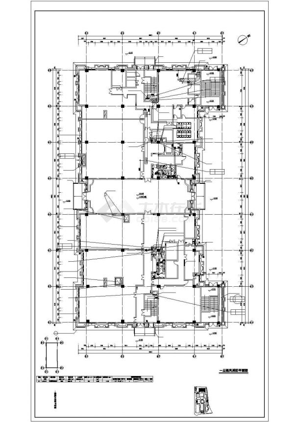 【上海】产业基地配套项目空调通风系统设计施工图-图一