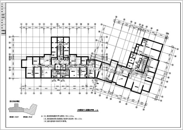 【湖北】某高层住宅楼防排烟系统设计施工图（含燃气）-图一