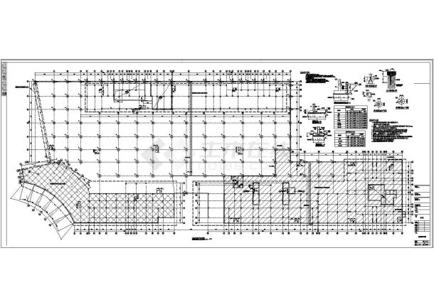 【福建】地下单层框架结构地下车库结构施工图-图二