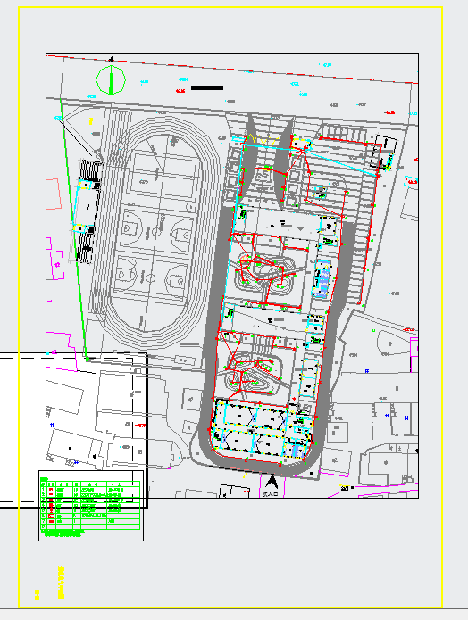 某小学迁建工程景观设计-室外电路布置设计_图1