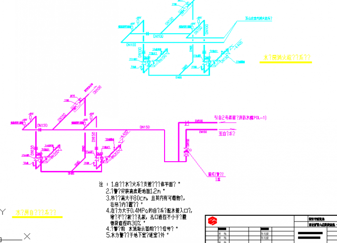 某五星级山庄水泵房设计图纸，含设计说明_图1