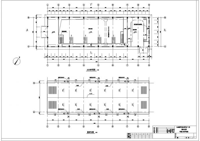 某电厂工程循环水泵房设计cad图纸_图1