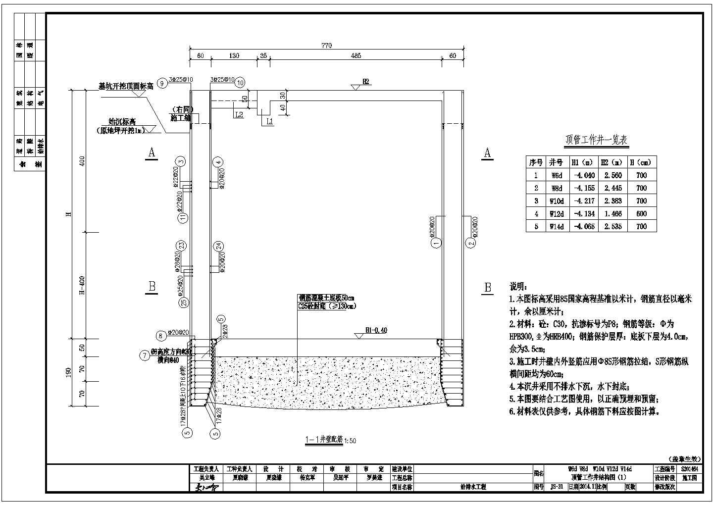 市政排水工程顶管井设计施工图（共27张图纸）