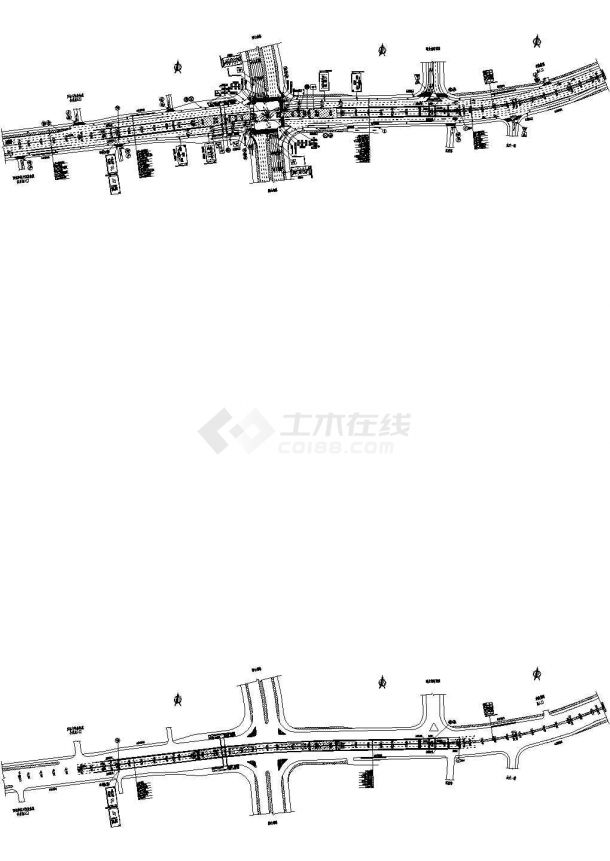 [湖南]城市立交桥工程交通安全设施施工图（标志标线监控护栏）-图一
