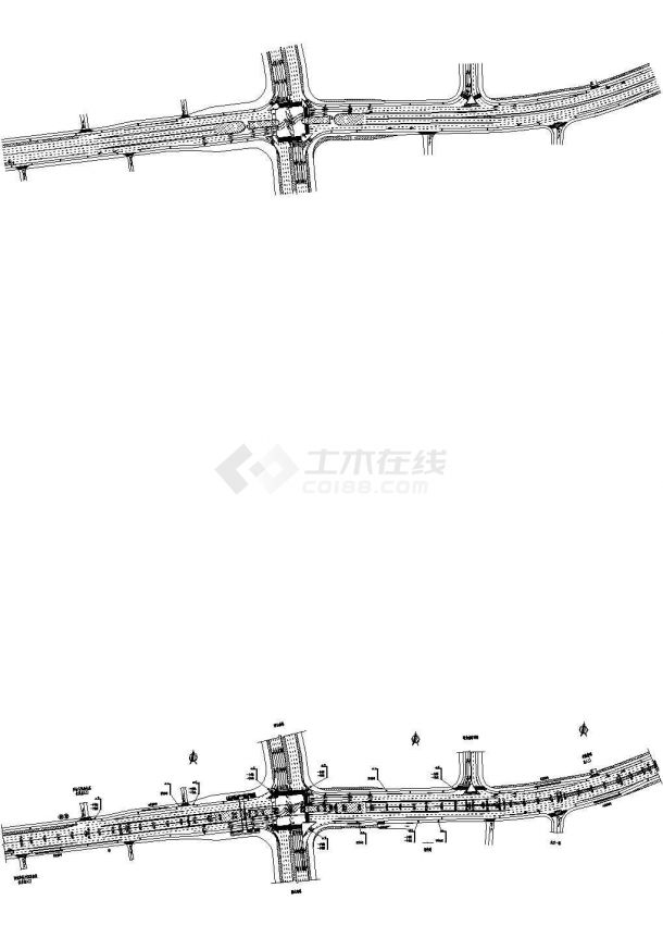 [湖南]城市立交桥工程交通安全设施施工图（标志标线监控护栏）-图二