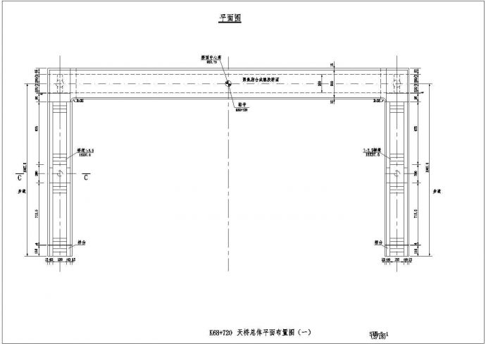 某地24米人行天桥全套设计施工图_图1