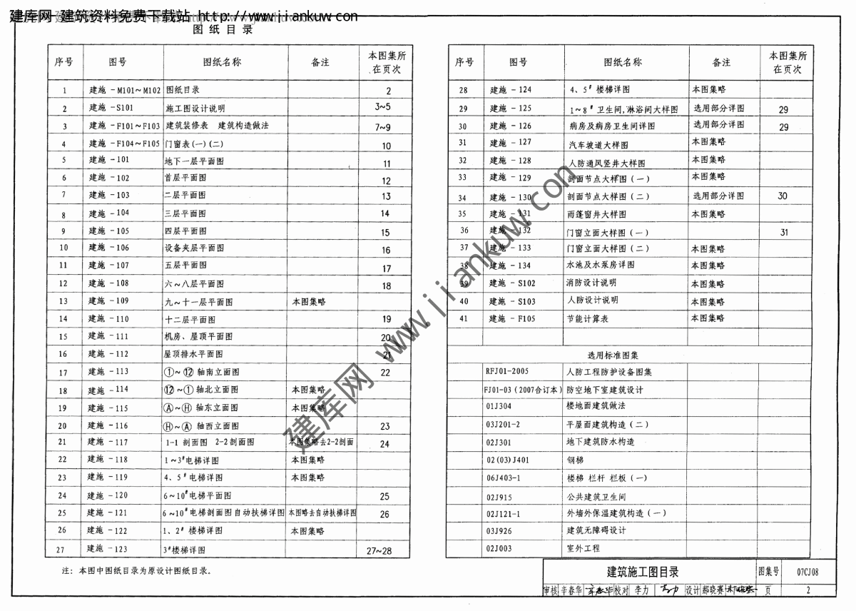 07CJ08《医院建筑施工图实例》-图二