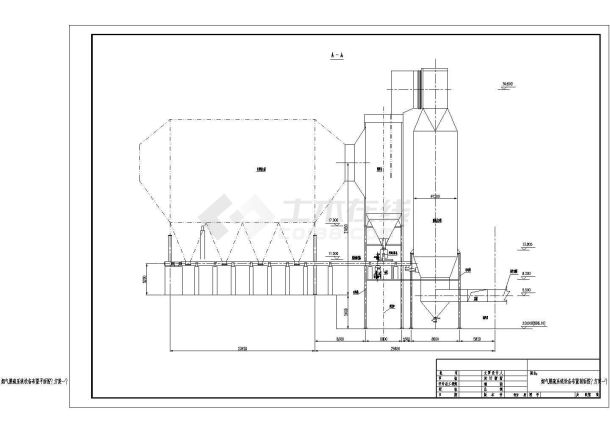 干法脱硫设计图纸（含工艺流程图，共8张）-图二