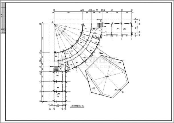 某层办公楼采暖设计安装平面CAD参考图-图二