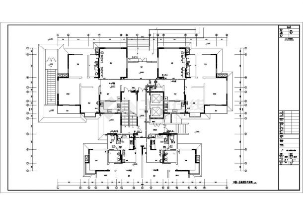 某二十九层小区1#住宅楼给排水设计施工图-图一