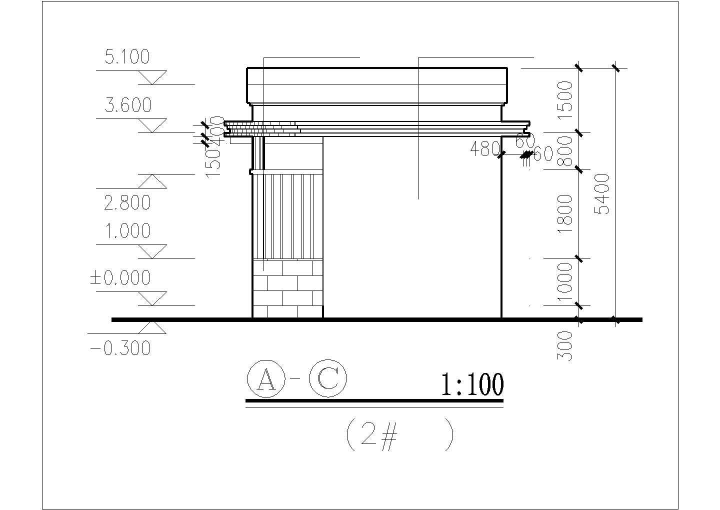 某公园公共厕所建筑设计方案，共6张图