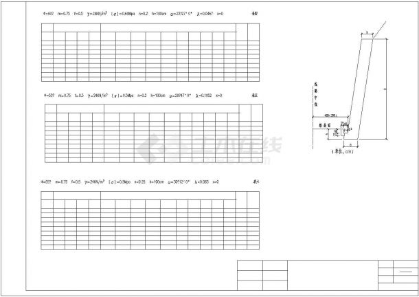 不同地震动峰值加速度地区挡土墙设计图（22张）-图二