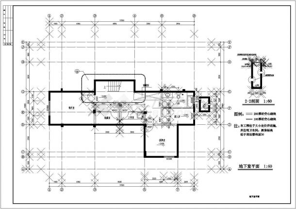 某地区两层双拼别墅建筑设计施工图-图一