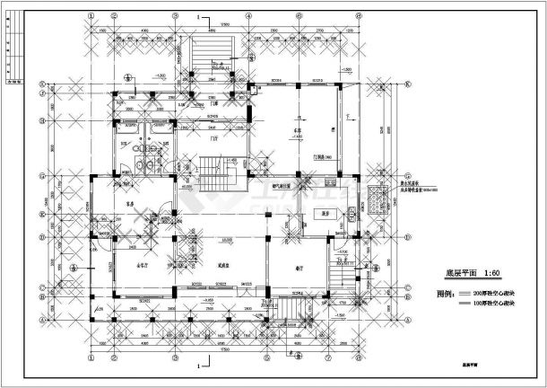 某地区两层双拼别墅建筑设计施工图-图二