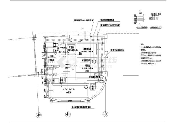 【上海】中水处理站建筑给排水图纸-图五