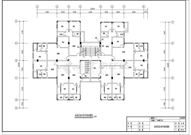 九层综合商住大楼消火栓cad设计施工图（该建筑有3座）-图二