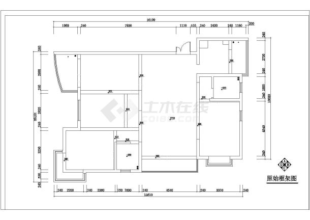 晶华名园四居室家装装修施工图最终图纸（附效果图）-图一