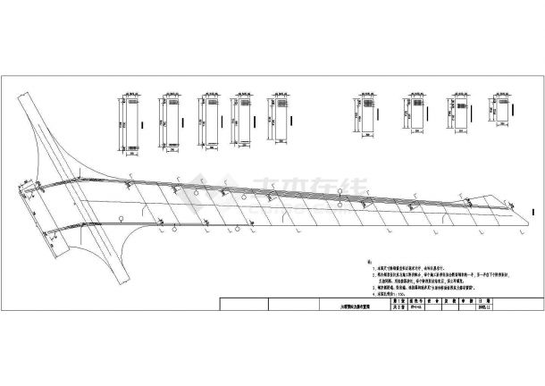 80m砼无背索斜塔斜拉桥施工图（78张）-图二