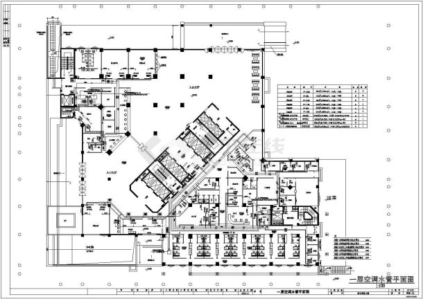 某病房大楼空调水管施工图（共20张图纸）-图一