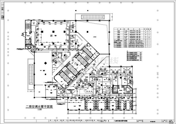 某病房大楼空调水管施工图（共20张图纸）-图二