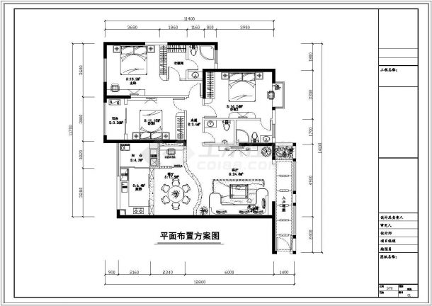 【香港】东方之珠高档简欧风格三居室室内装修施工图（含效果）-图二