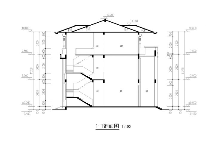 一个小别墅的建筑施工图230528_t3_图1