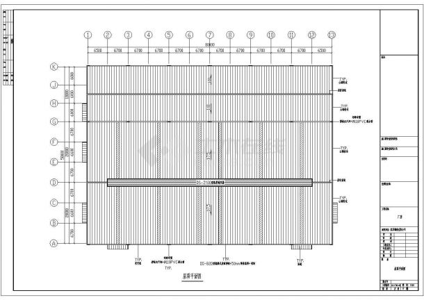 20(18)米跨门刚结构家具厂厂房结构施工图-图二