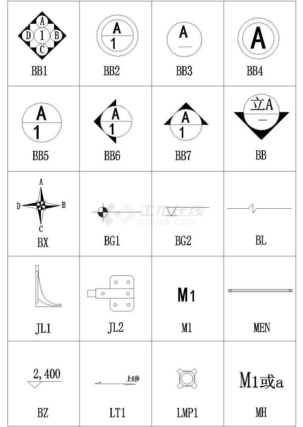 室内装修必备的CAD设计常用图块符号集-图二