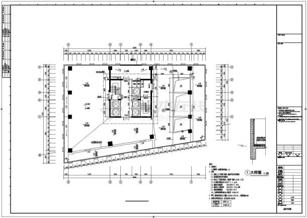 【福建】20层现代风格办公综合楼设计施工图-图二
