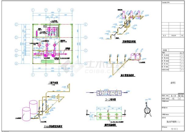 污泥脱水机房全套cad设计施工图-图二