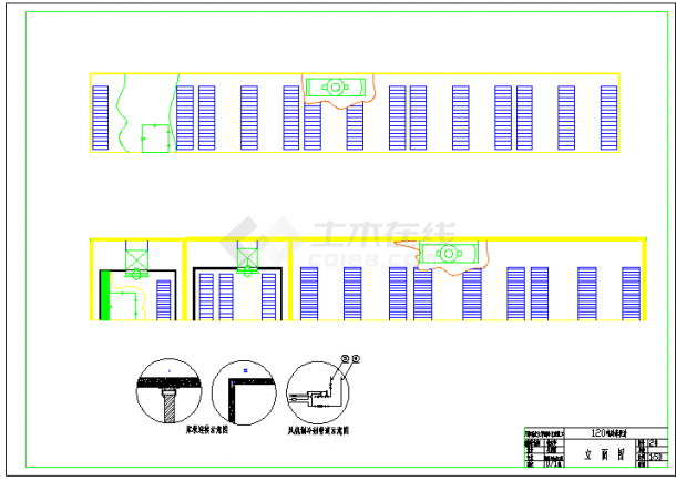 设计精确的120吨冷库设计CAD图纸（9张）-图二
