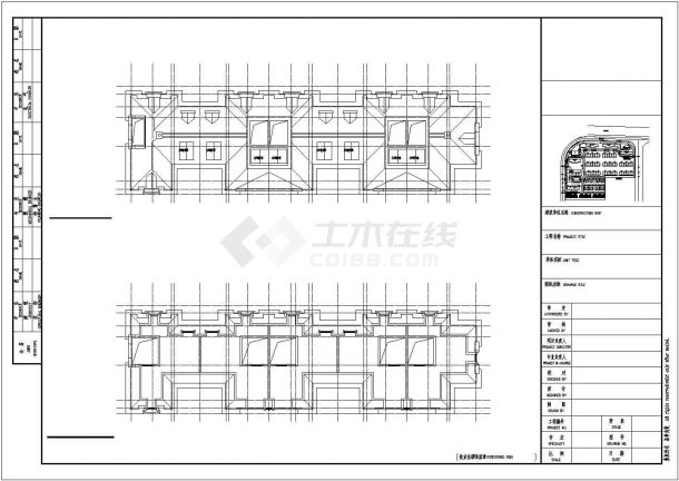 【上海】3层欧式联排别墅建筑施工图（2个户型）-图二