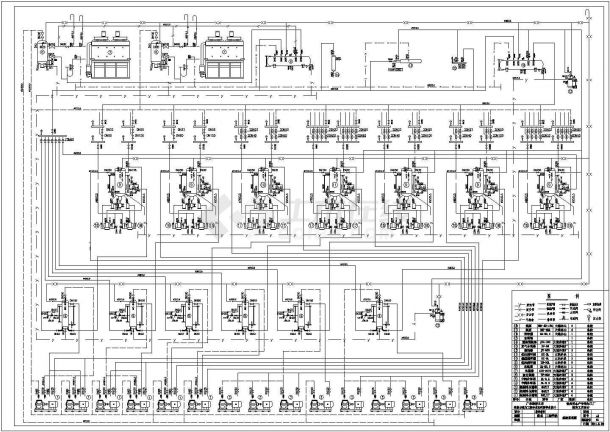 3000吨水产冷冻厂系统原理图cad图纸-图一