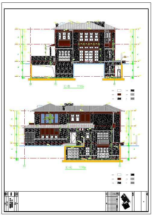 2层现代风格独栋别墅建筑设计施工图（知名设计院）_图1