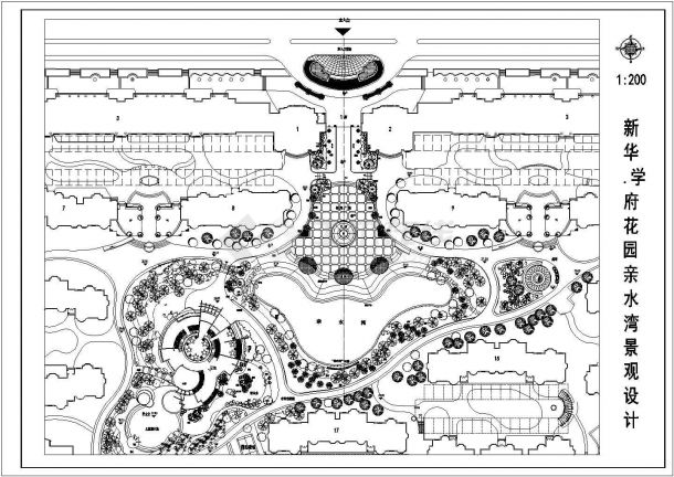 某高档花苑住宅小区全套景观规划设计CAD详图（非常详细）-图一