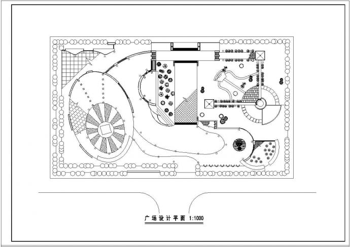 非常细致的某大型广场园林景观规划设计CAD详图_图1