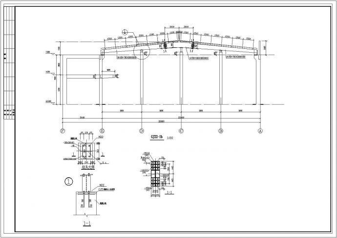 两套劳斯莱斯展厅钢结构设计图cad图纸_图1
