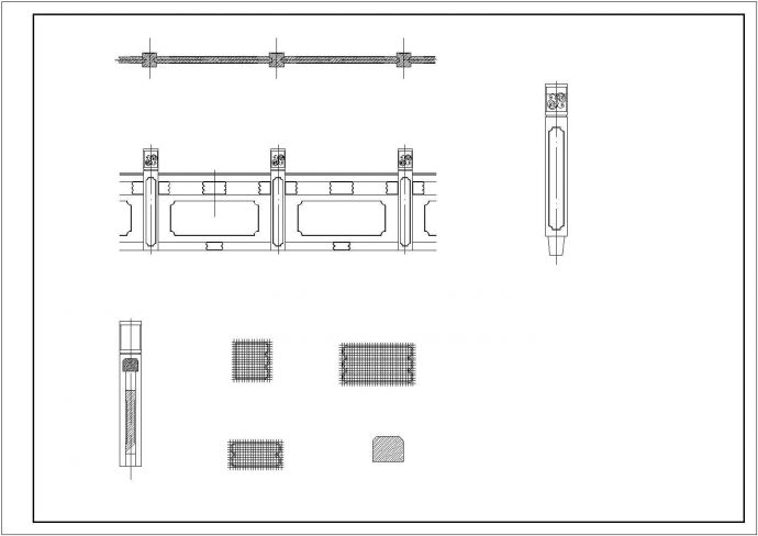 青石板栏杆详细施工图_图1