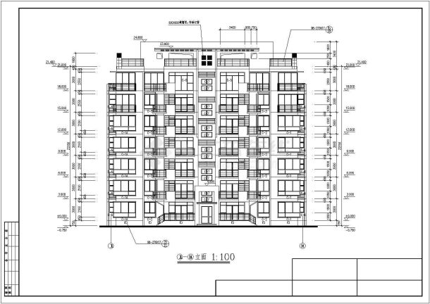 某地七层带屋顶花园复式住宅楼建筑施工图-图一