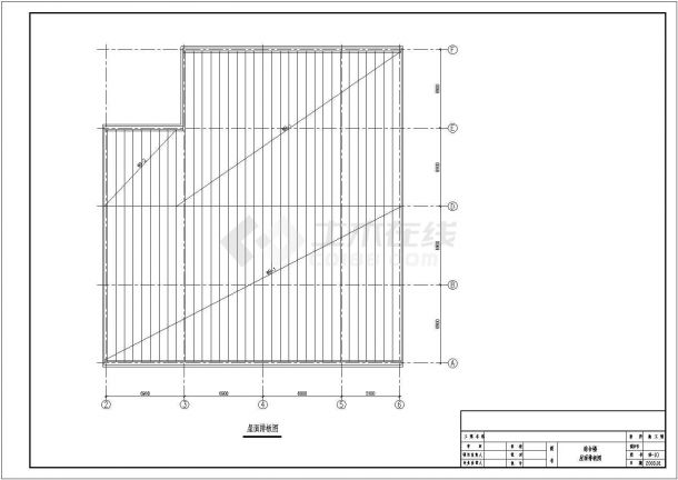 某综合楼螺栓球正放四角锥网架结构施工图cad（25.8m&times;27.6m）-图一