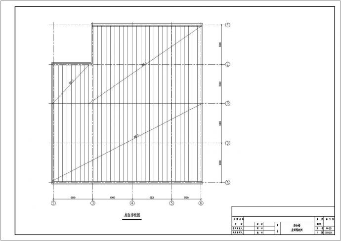 某综合楼螺栓球正放四角锥网架结构施工图cad（25.8m×27.6m）_图1