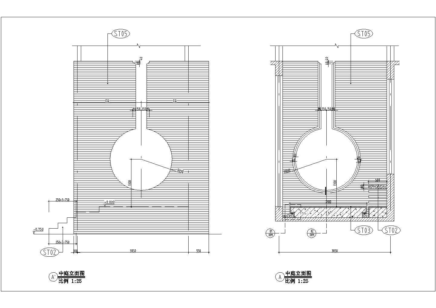 超详细中式风格三层联排别墅装修施工图cad图纸（含电气设计）