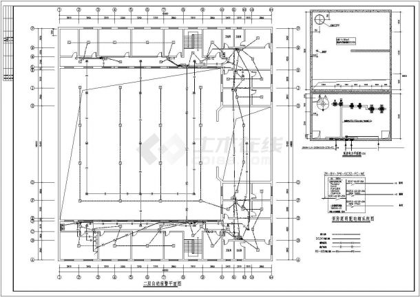 某两层水泵房电气消防CAD平面布置参考图-图二