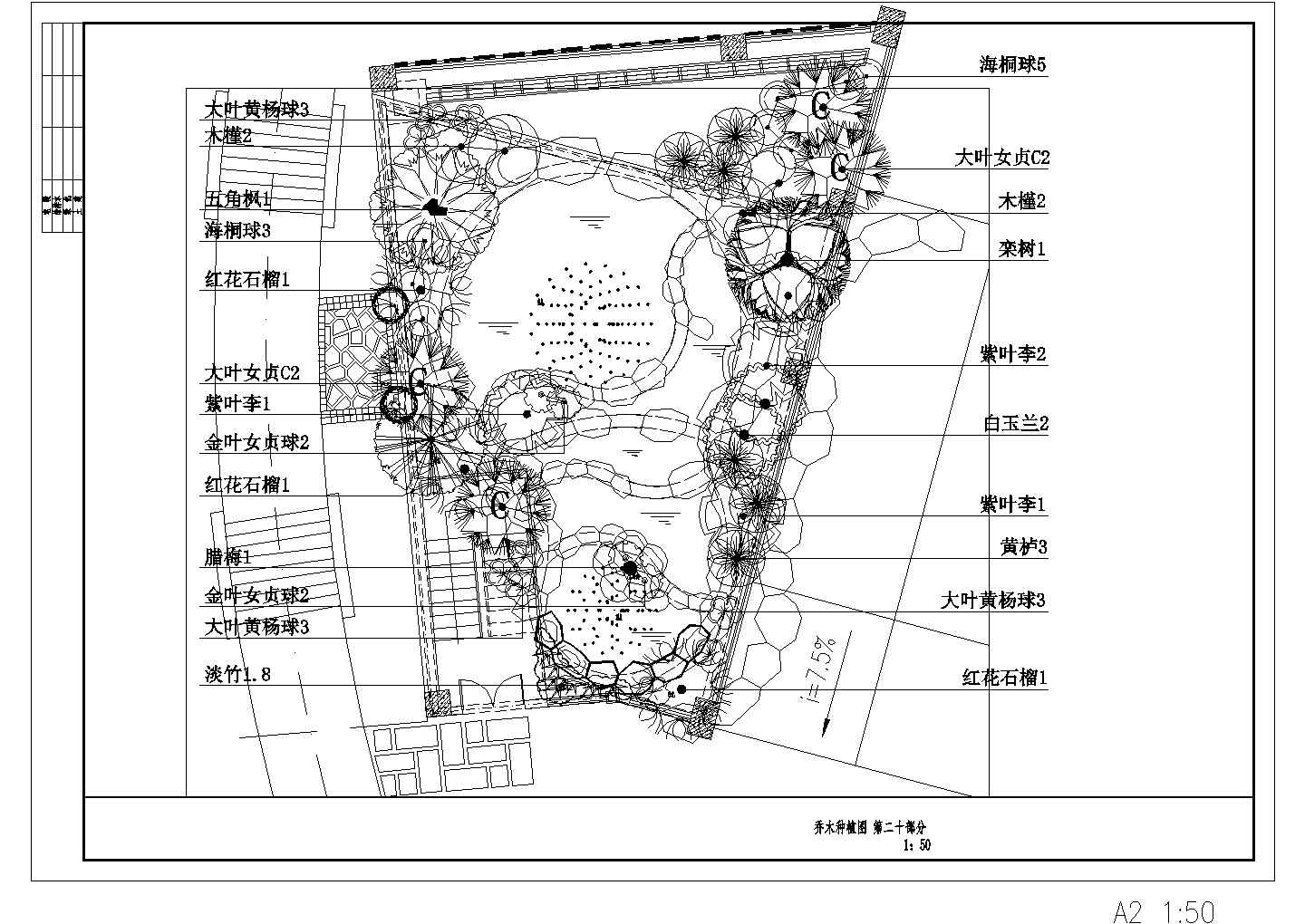[济南]商业住宅区种植绿化工程施工图