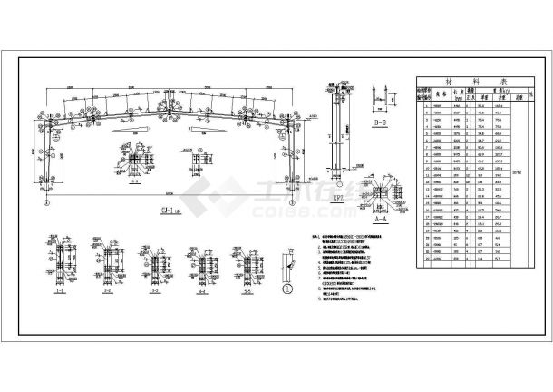 某刚架结构电子厂房结构施工图（整套完整图纸）-图二