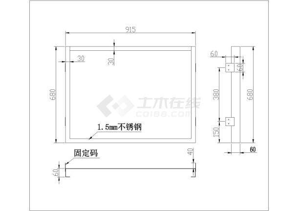 座地风柜加装中效过滤器设计图纸-图二