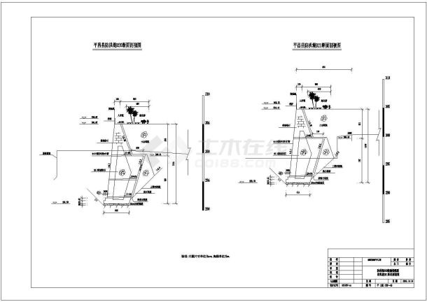 【平昌县】防洪堤工程全套设计cad图纸-图一