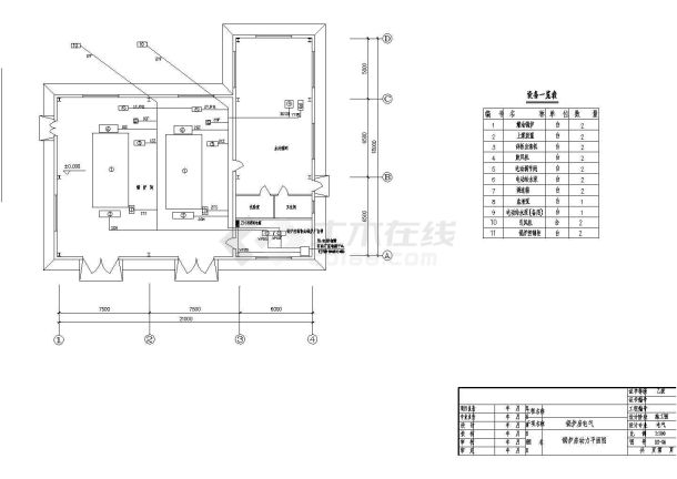 某锅炉房电气全套设计cad图纸-图二