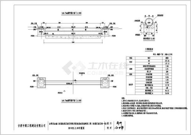 甘肃某基础建筑工程矩形混凝土检查井设计图-图一