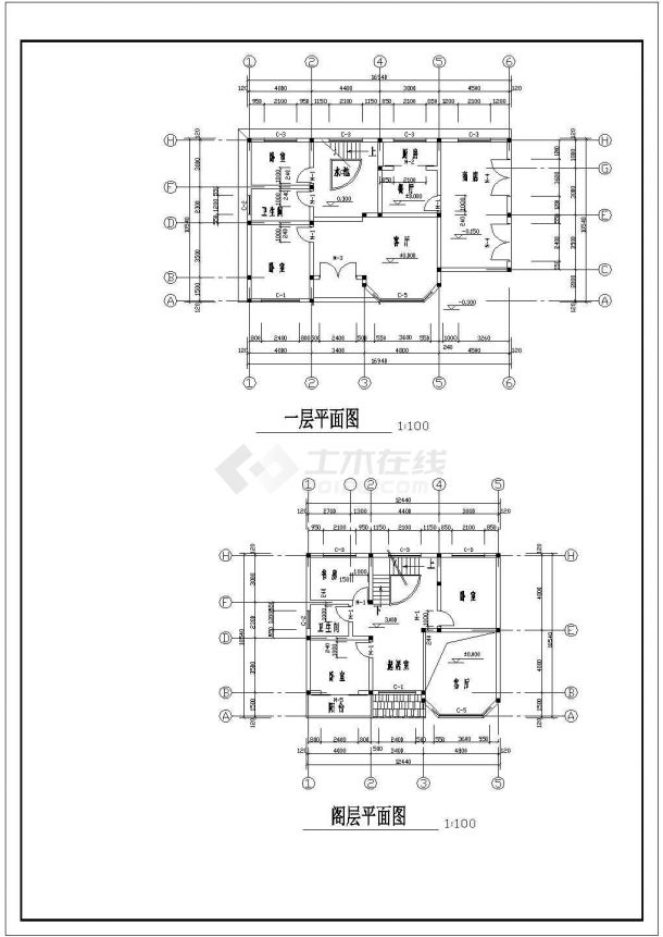 南方某地多层别墅完整建筑施工图纸-图二